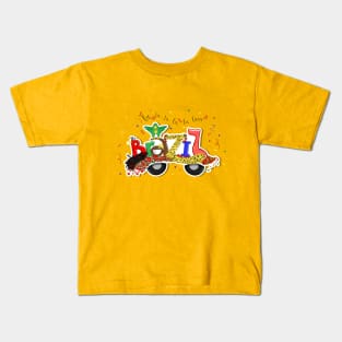 Brazil car parade Kids T-Shirt